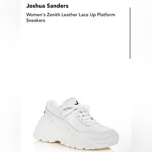 Joshua Sanders Leather Lace-Up Platform Sneakers in White